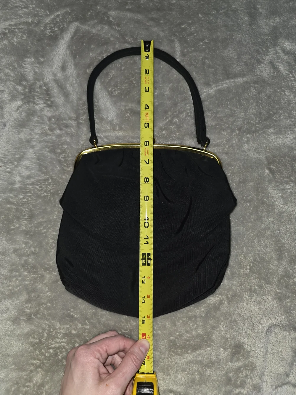 Vintage Black Gold trip Clutch Purse